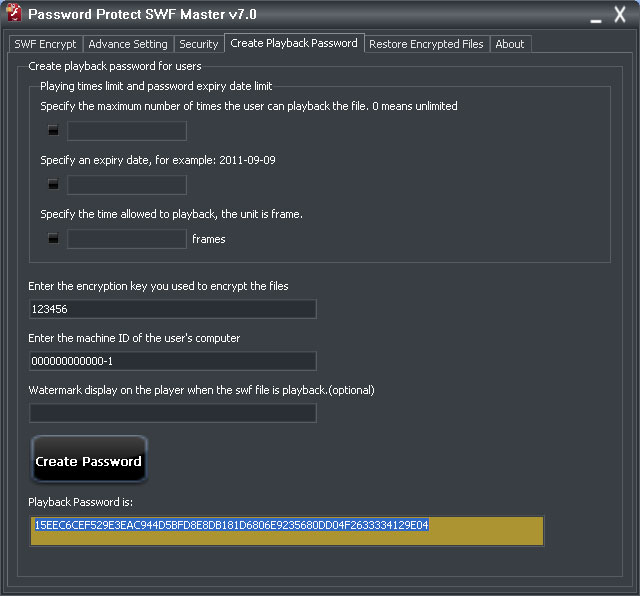 Password Protect SWF Master