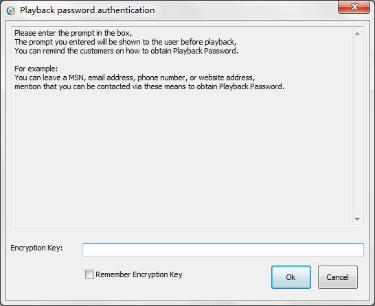 playback password authentication