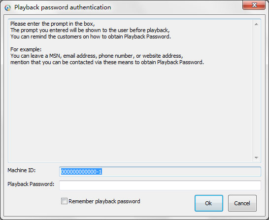 playback password authentication