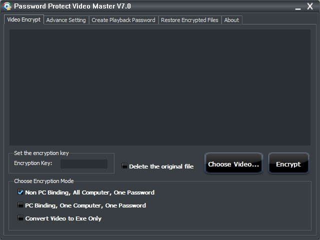 Password Protect Video Master 7.5