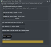 Video Encrypotr Create Playback Password Interface - Password Protect Video Master